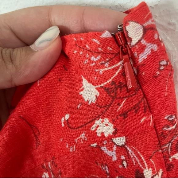 EUC Free People Womens All Mine Mini Red Floral One Shoulder Dress Size Small - Picture 12 of 13